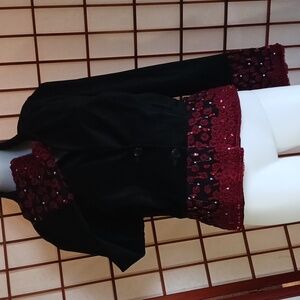 VINTAGE BETSEY JOHNSON beaded suede leather jacket